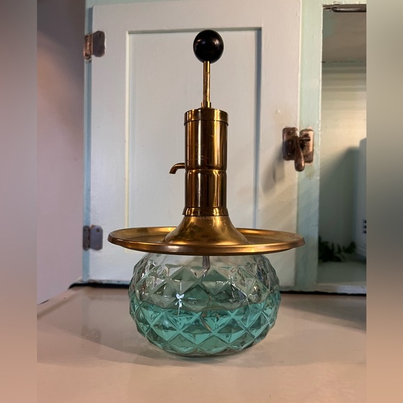 MCM Park Sherman Brass and Glass Liquor Pump Decanter - Picture 3 of 14